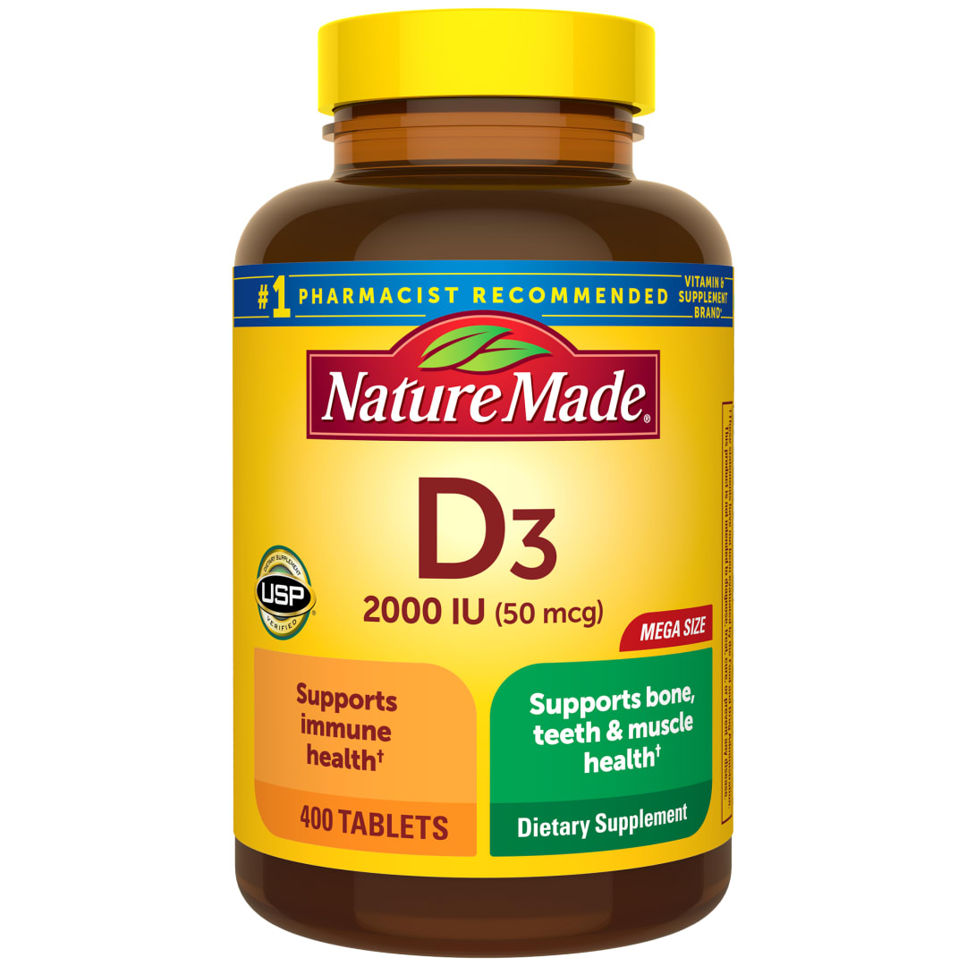 Nature Made Vitamin D3 2000 IU (50 mcg) Tablets, 400 Count