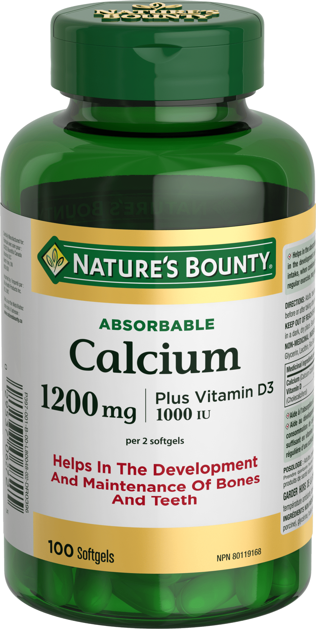 NBTY Calcium W/Vit D 1200mg 24x100SFG CA