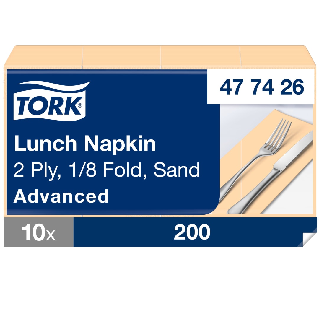 Tork Sand Lunch Napkin 1/8 Folded