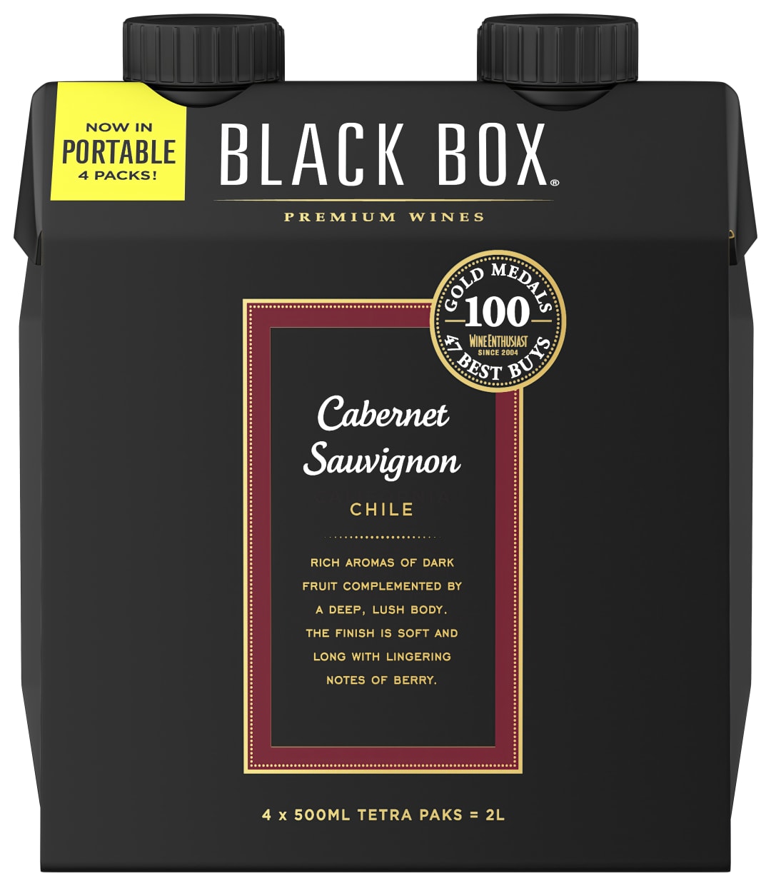 Black Box Cabernet Sauvignon Red Wine 500ml Tetra 4 Pack