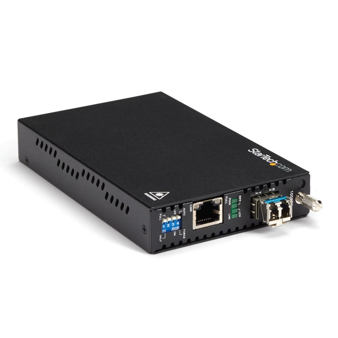 GbE Fiber Media Converter - 10km - Fiber-to-Copper
