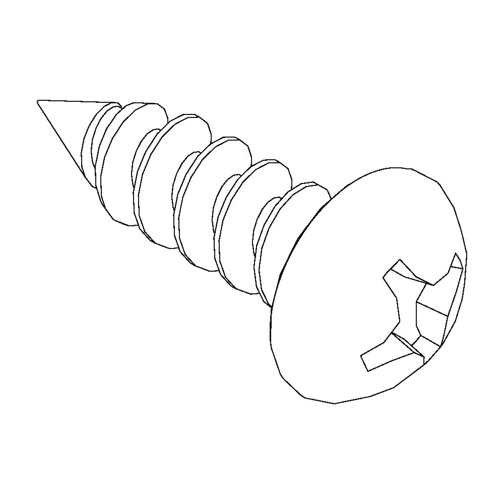 Philip pan head screw / black