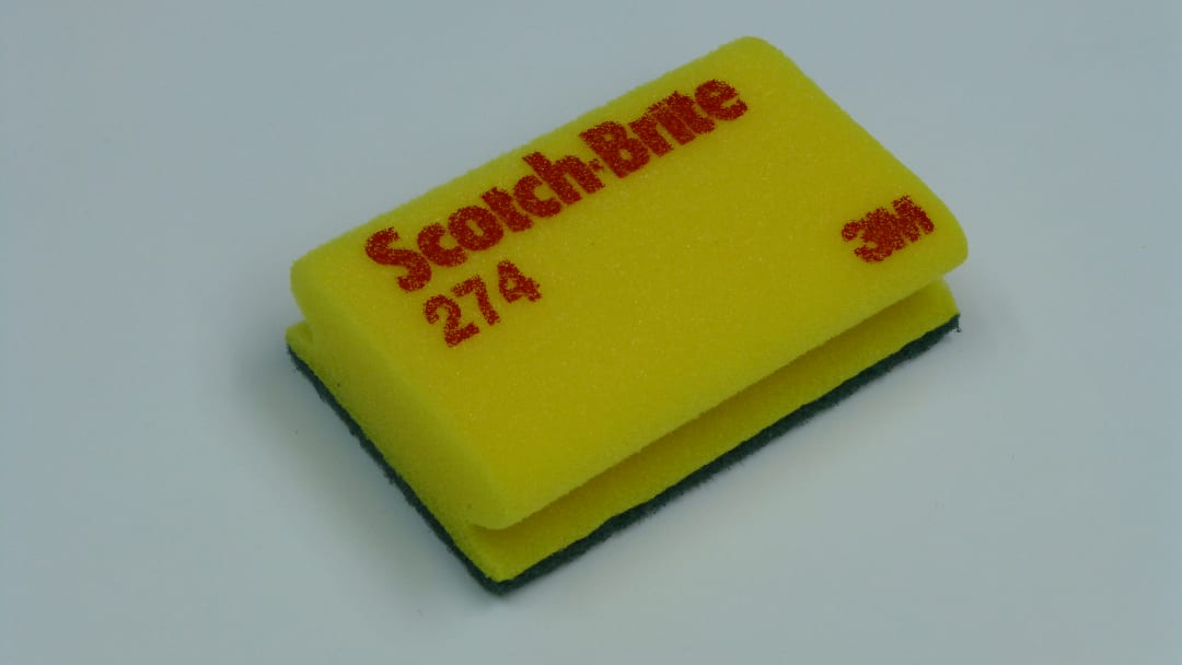 3M™ Scotch-Brite™ Schwamm 274, Gelb / Grün, 95 mm x 150 mm, 10 x 10 Stück / Karton