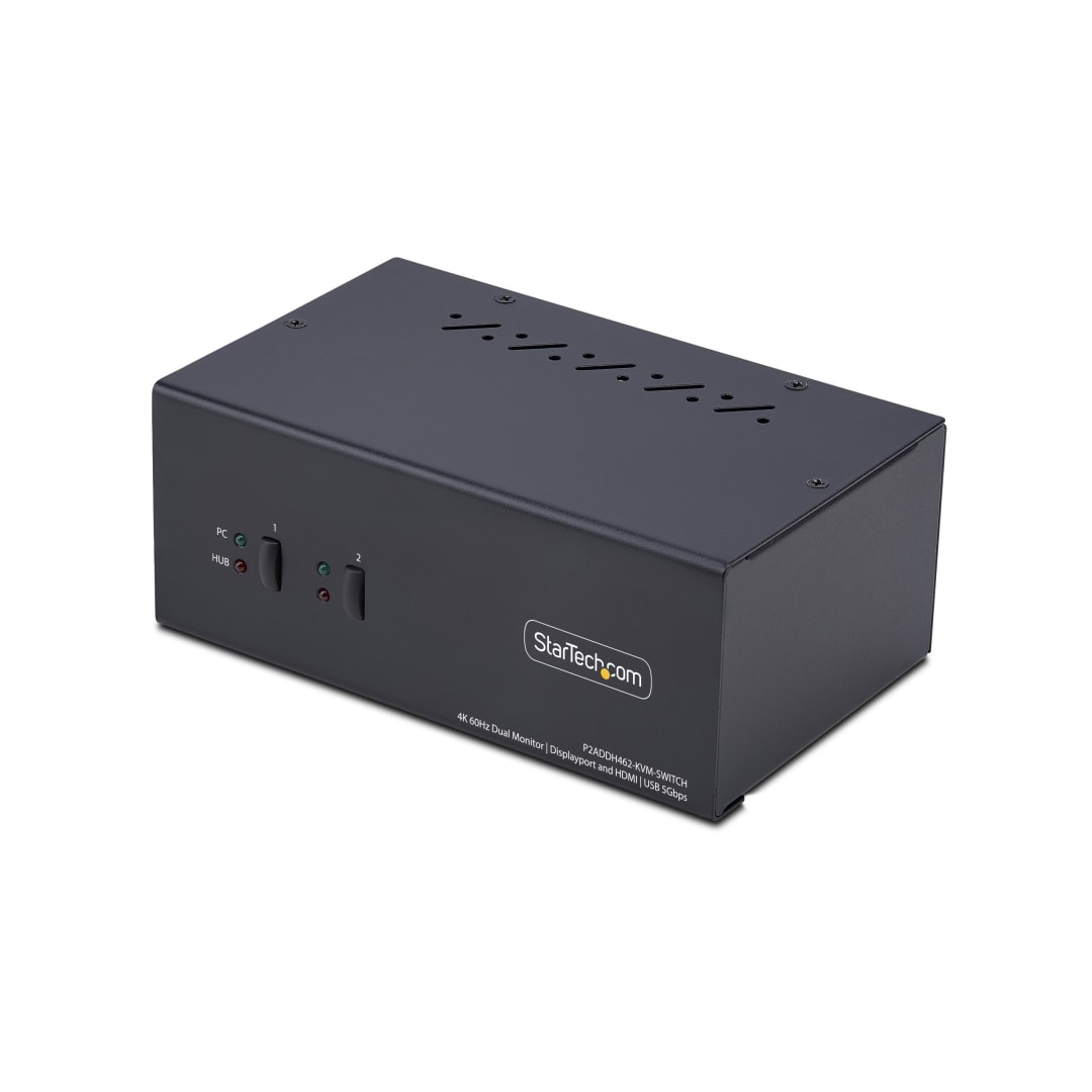 2 Port Dual Monitor HDMI and DisplayPort KVM Switch USB 3