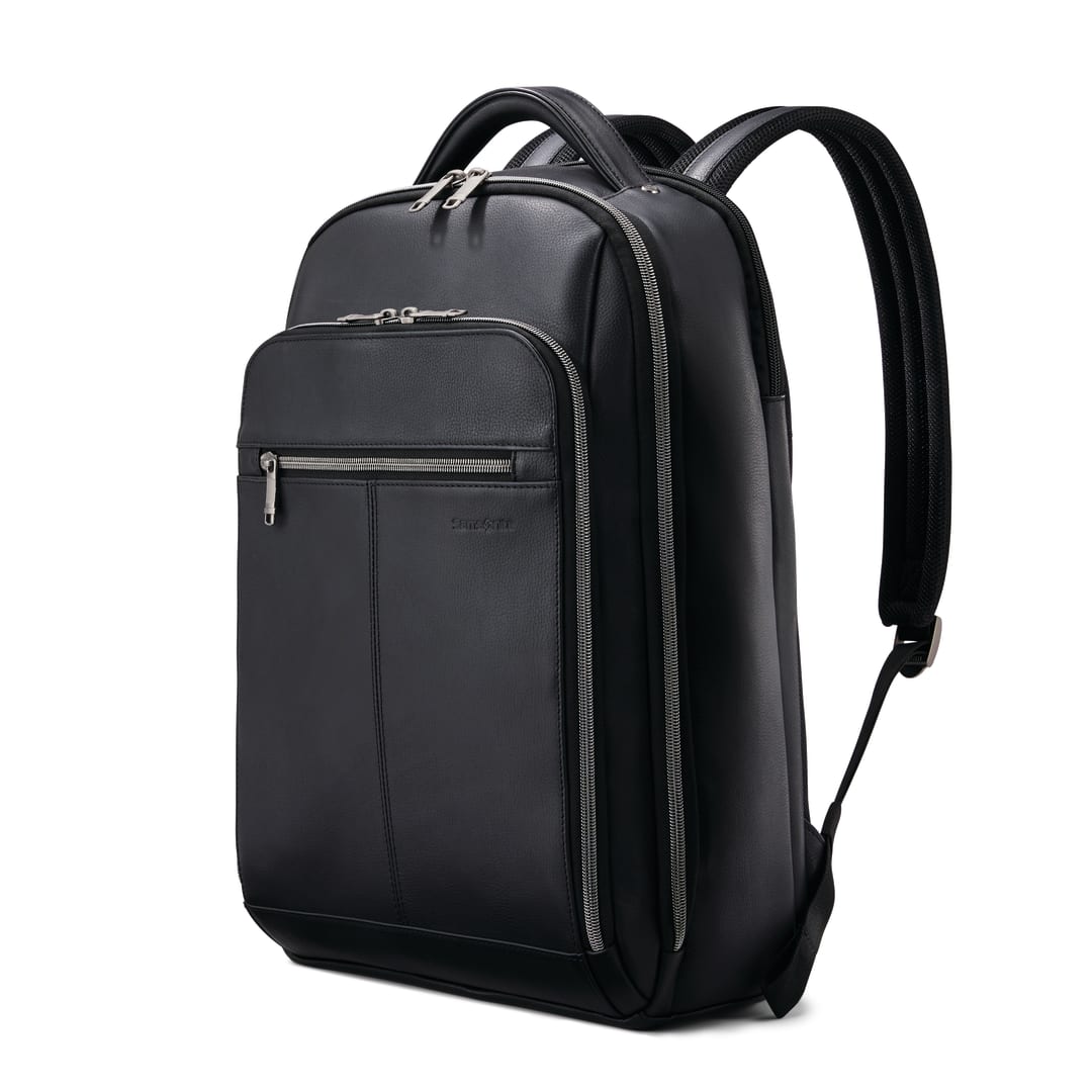 Sam Classic Leather Backpack - Black