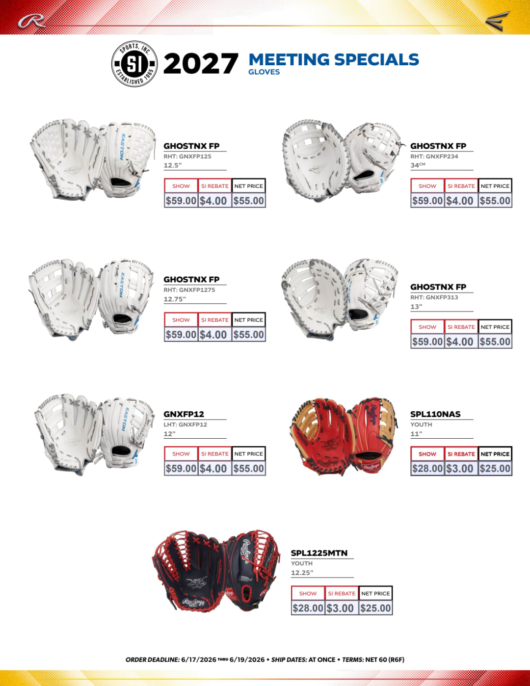 5. 2026 SI Meeting Show Specials – GLOVES