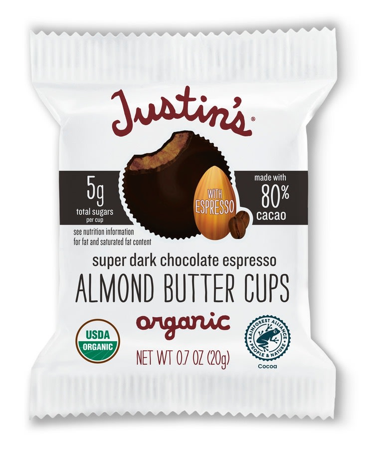 JUSTIN'S Super Dark Chocolate Espresso Almond Butter Cup