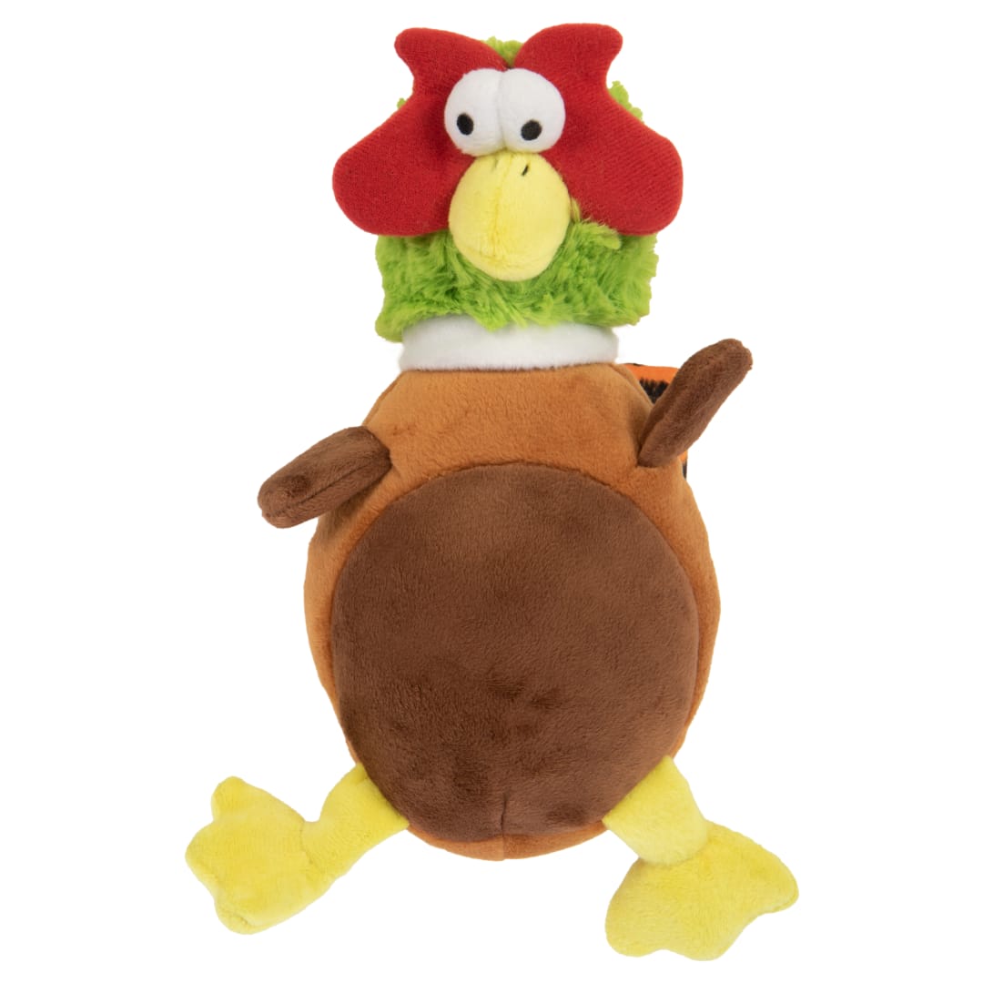 goDog Action Plush Pheasant Animated Squeaky Dog Toy With Chew Guard Technology, Brown, One Size