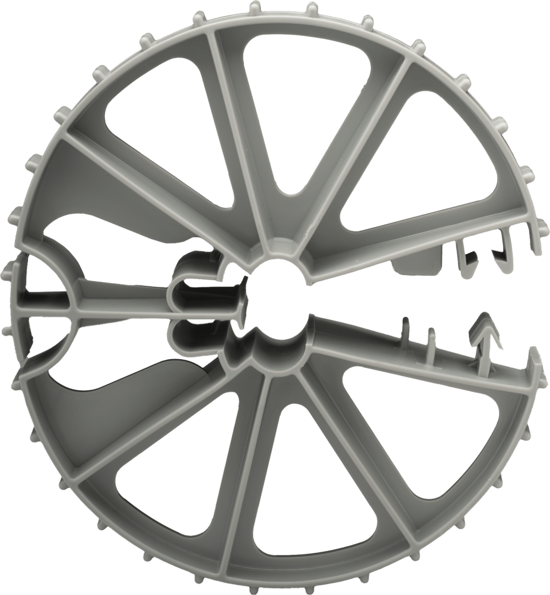 Simpson Strong-Tie 4QLPW Quick-Lock® Pier Wheel — 5-in. O.D., 2-in. Cover, #3–#7 Rebar Size (90-Qty)