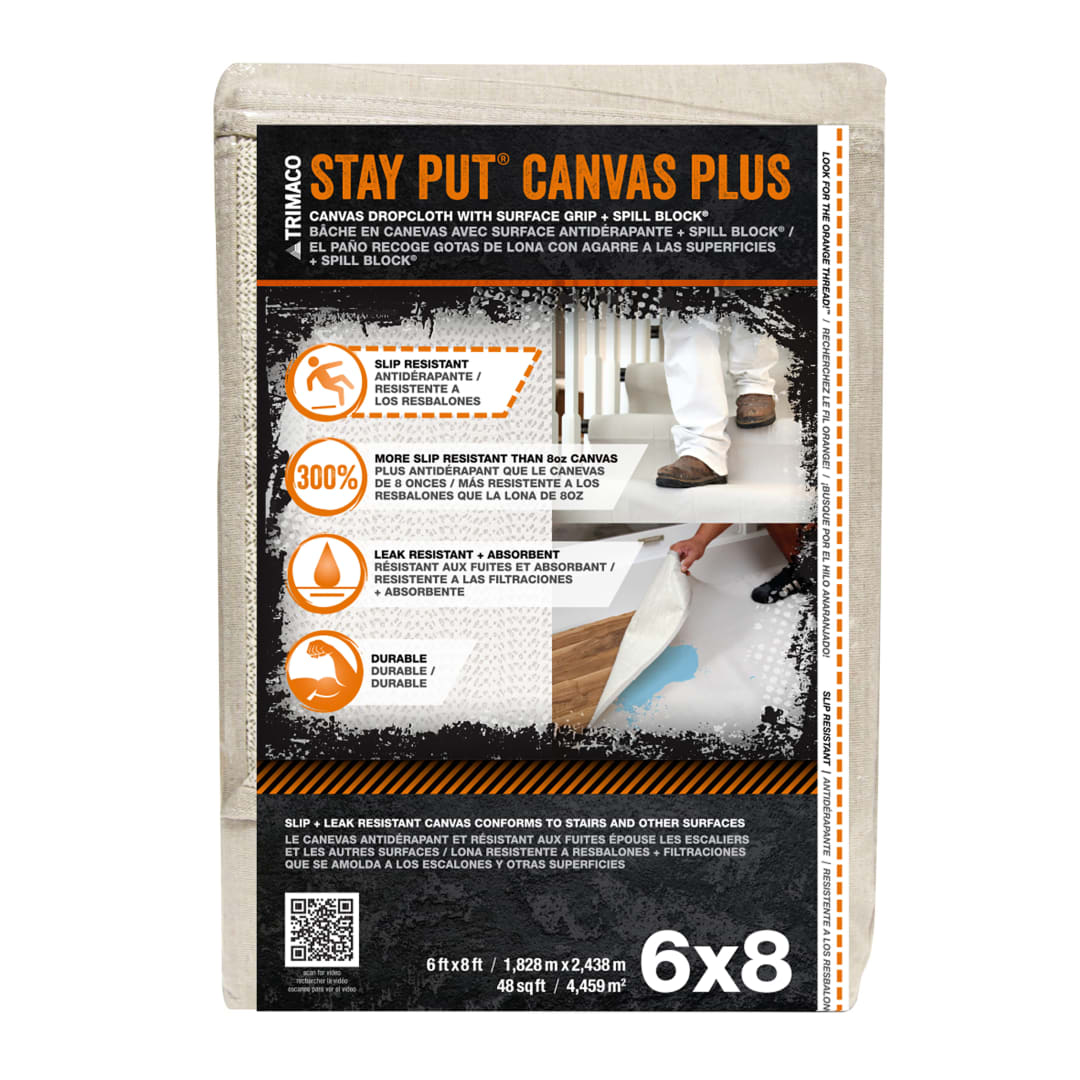 Stay Put® Canvas Plus Dropcloth, 72x8'