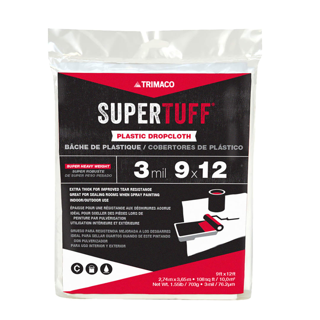 Plastic Dropcloth, 3mil, 9'x12'