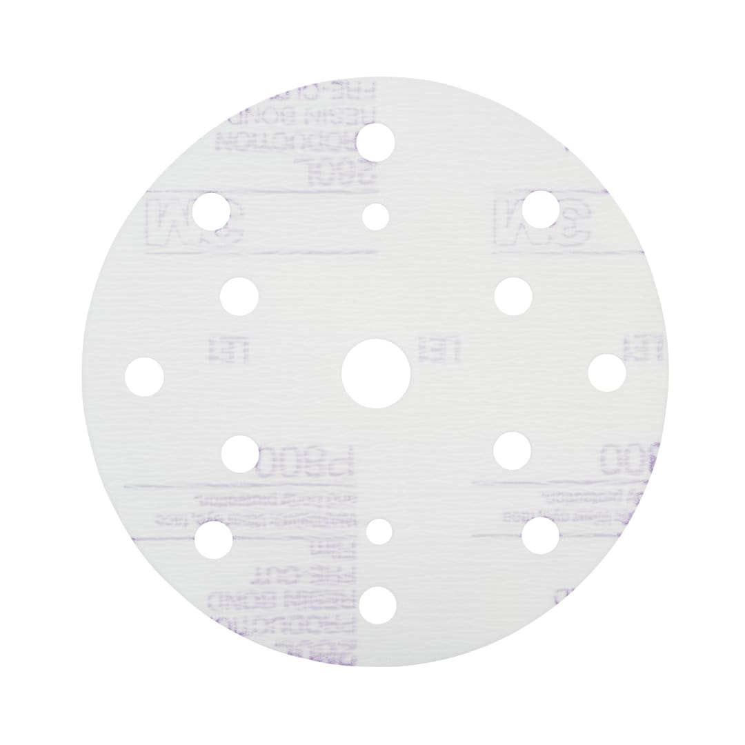 3M™ Hookit™ Finisaj Filmi Disk Zımpara 260L, 150 mm, 15 Delikli, P800, 51099