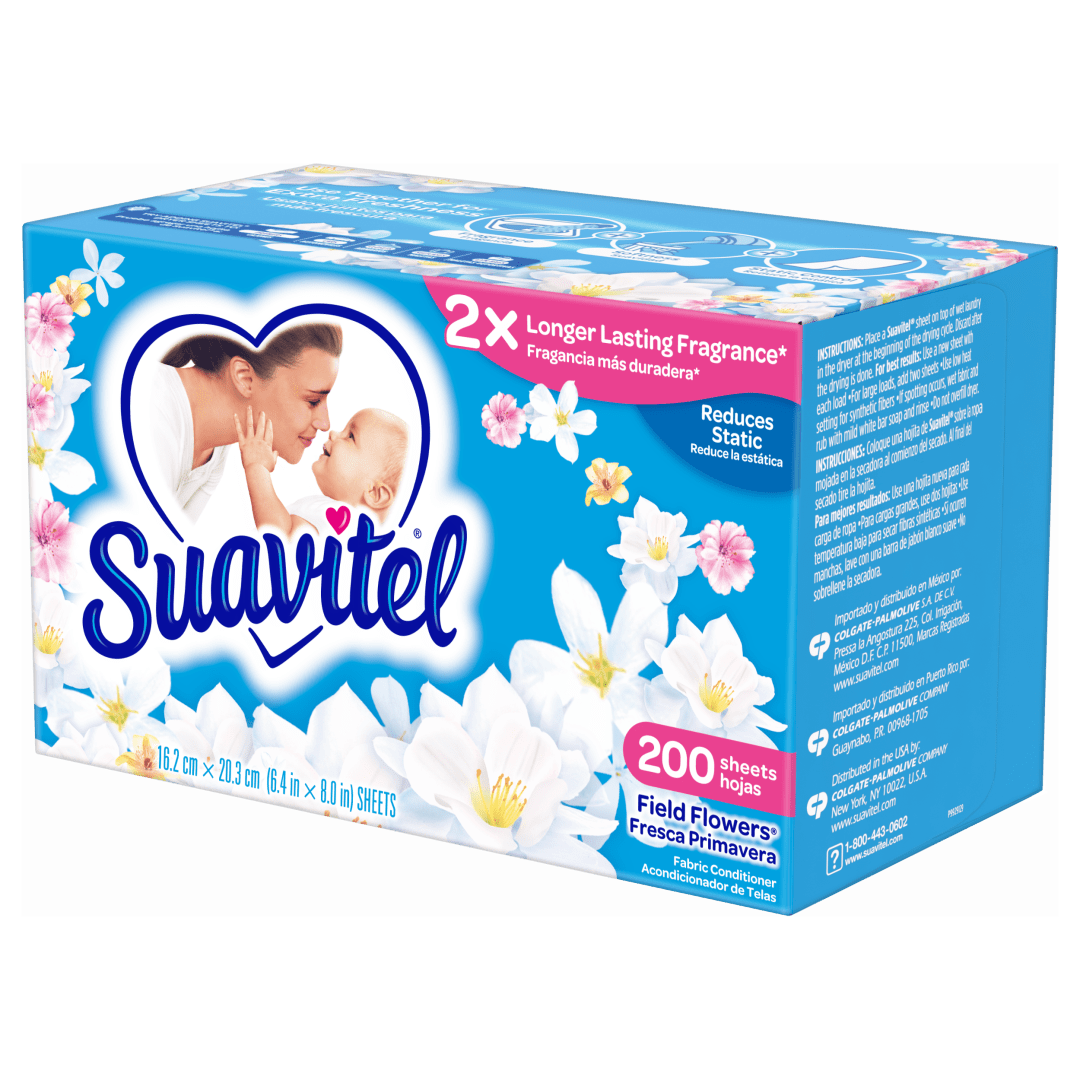 Suavitel Fabric Softener Dryer Sheets, Field Flowers - 2 Count
