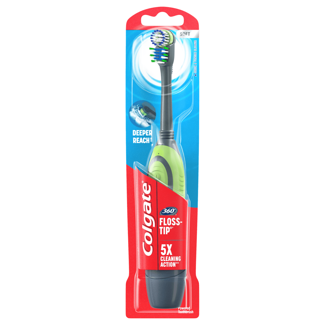 Colgate Total Advanced Floss-Tip Battery Powered Toothbrush, Soft