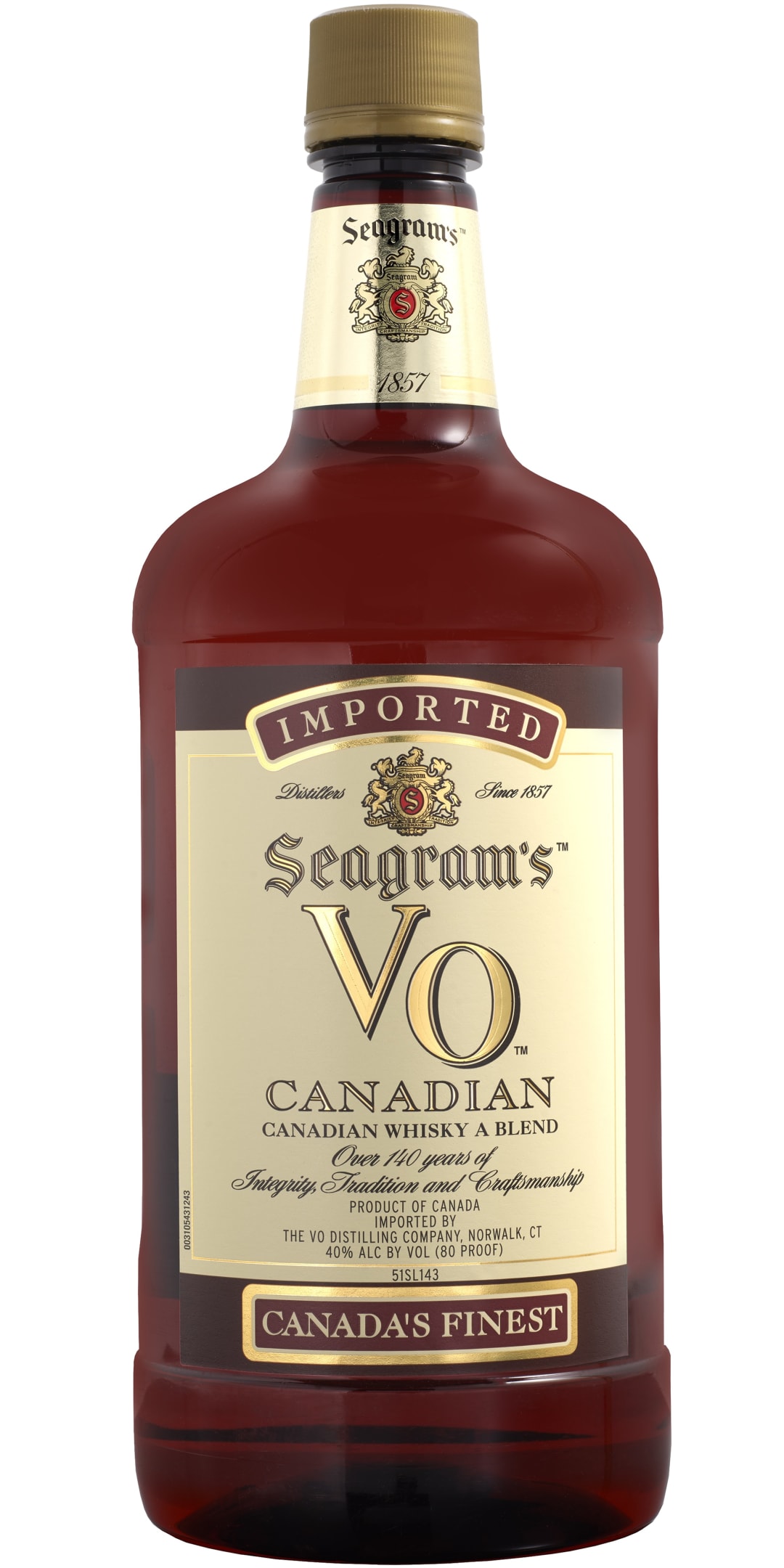 Seagram's V.O. Canadian Whisky 1.75l 80 Proof