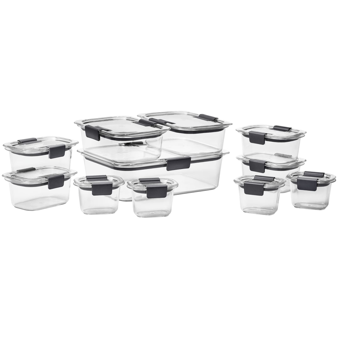 Rubbermaid® Brilliance® Food Storage Containers, Set of 11 (22 Pieces Total), Clear