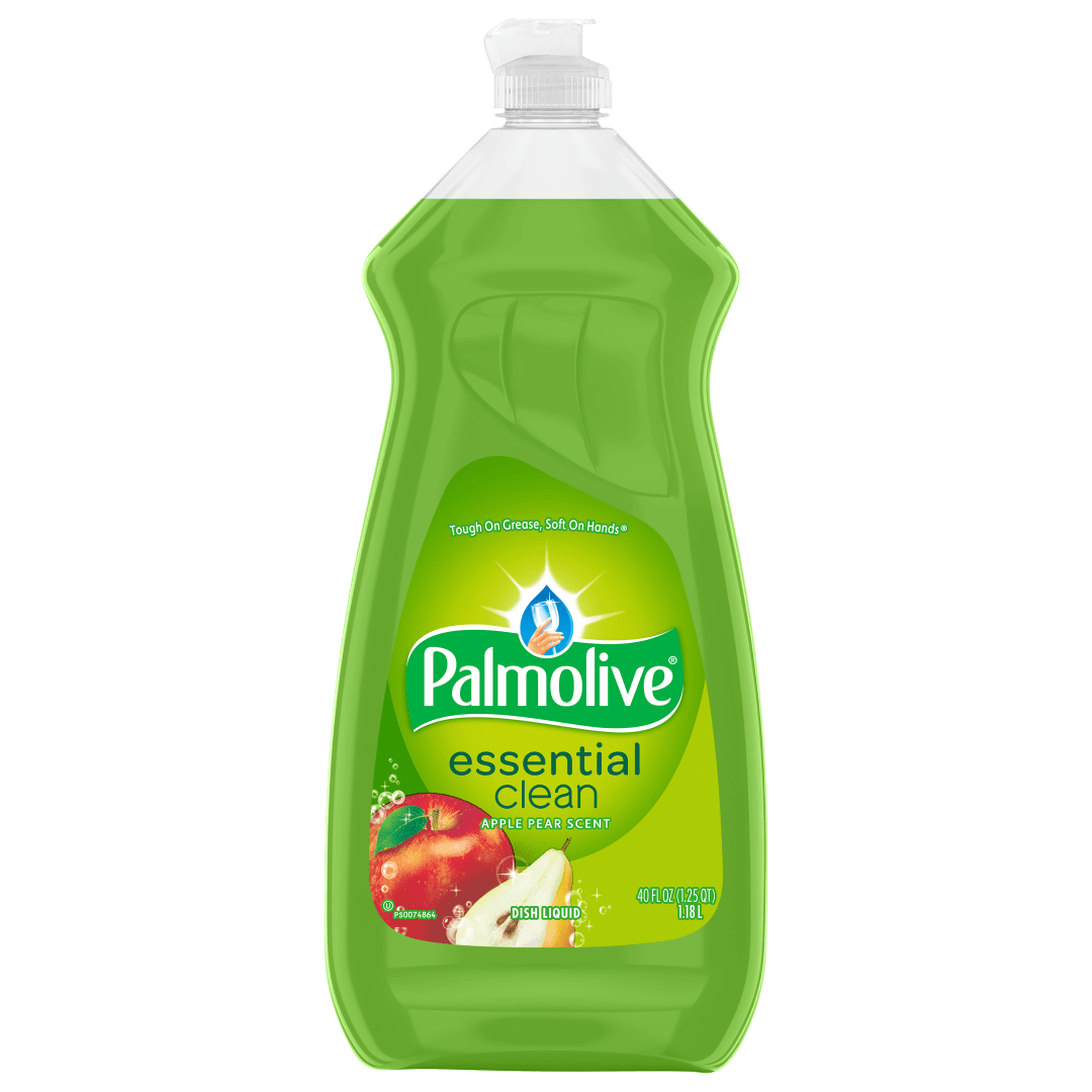 Palmolive Essential Clean Liquid Dish Soap, Apple Pear Scented Dish Detergent, 40 fl oz Bottle