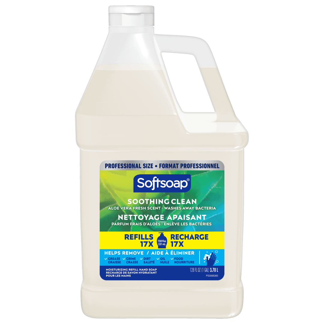 Softsoap Soothing Clean Liquid Hand Soap, Aloe Vera Fresh Scent, 128 fl oz Refill Bottle