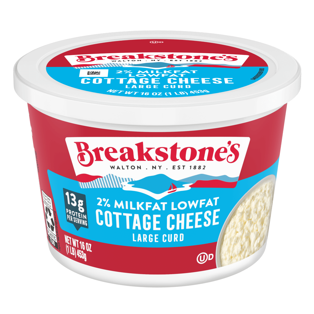 Breakstone's Lowfat Cottage Cheese, 2% Milkfat, Large Curd, 16 oz Tub