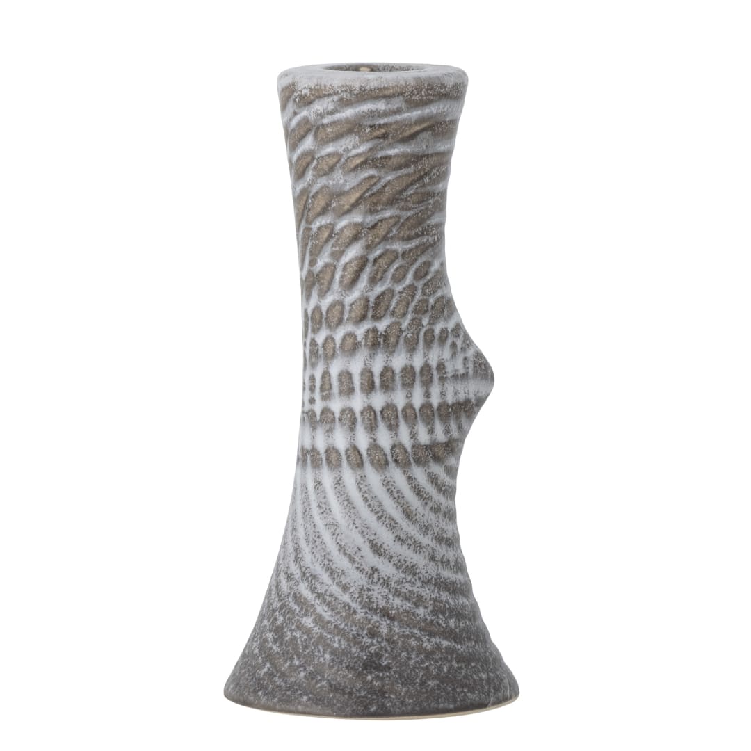 82060132 - Raheem Candle Holder, Grey, Stoneware STOCK: 300