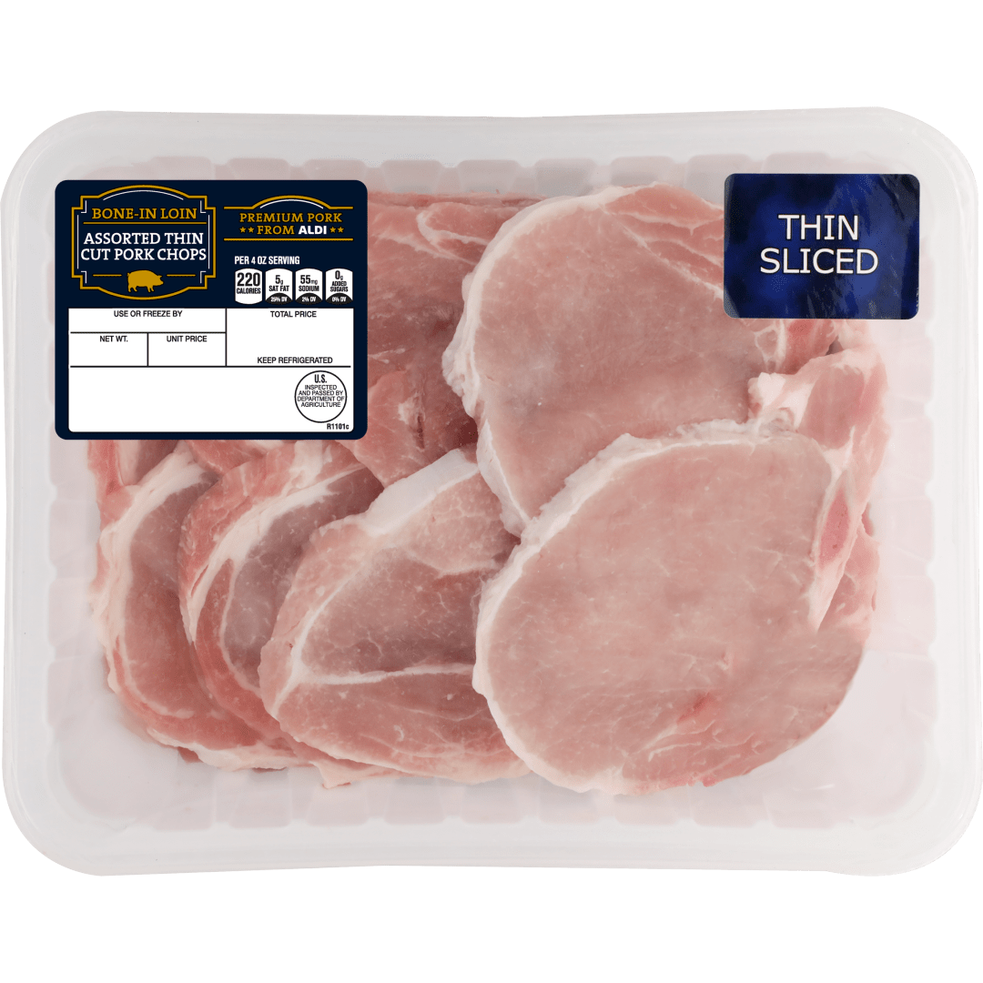 Bone-In Pork Loin Assorted Chops, Thin