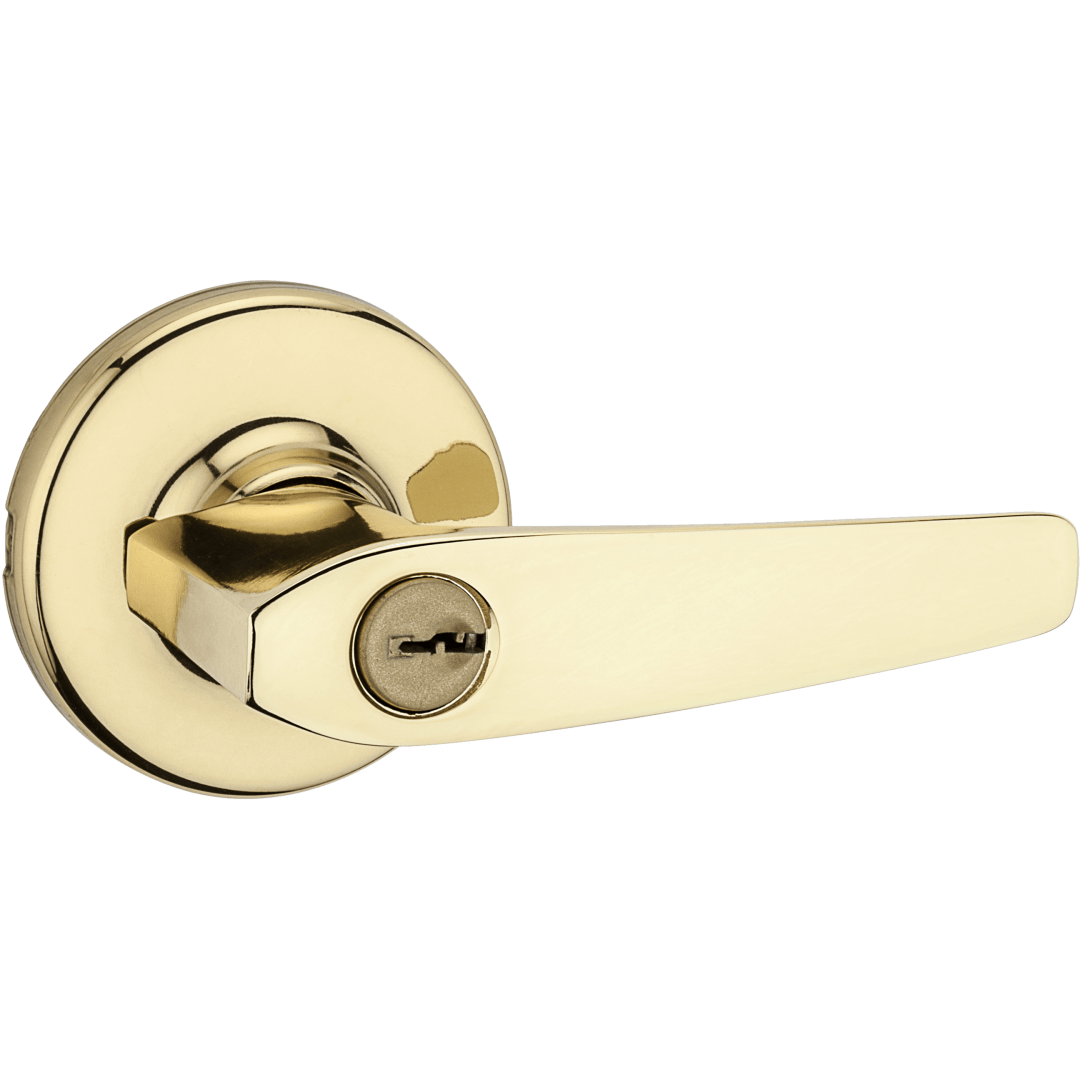 Delta Entry Lever in Polished Brass