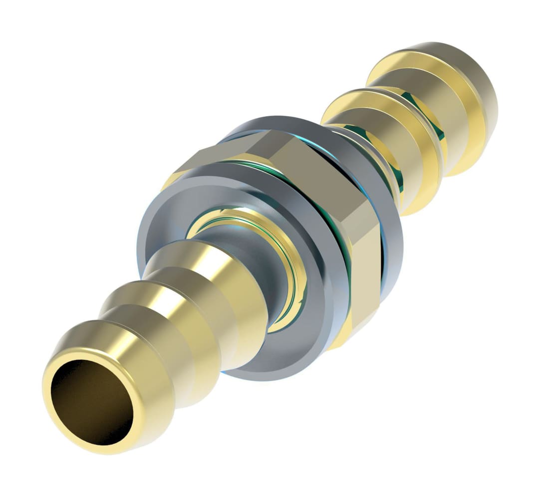 Aeroquip 5/8 Push On Hose Mender Brass