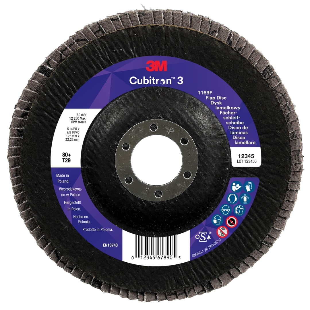 3M™ Cubitron™ 3 Flap Disc 1169F