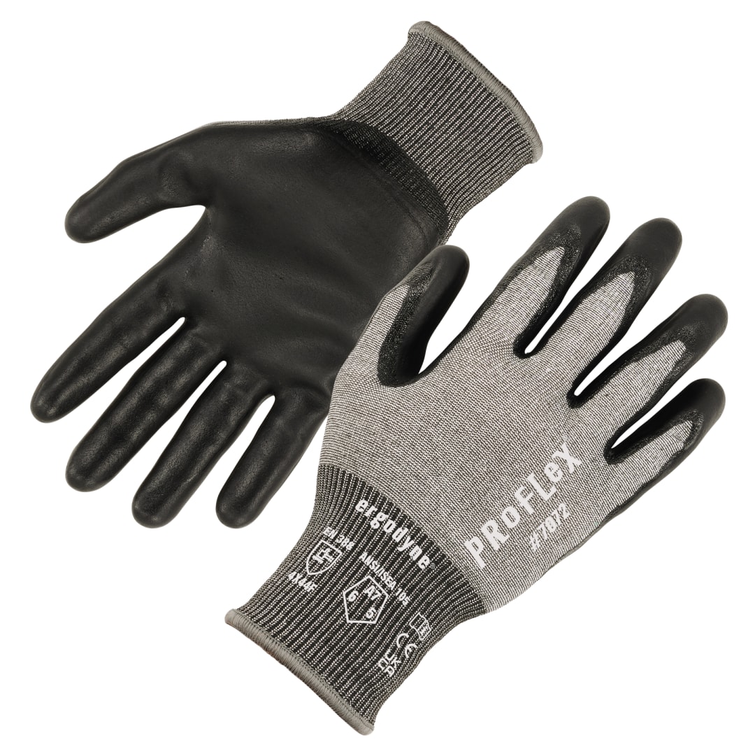 7072 1-pair 2XL Gray ANSI/ISEA 105-2016 A7 CR Gloves - Nitrile - 18g
