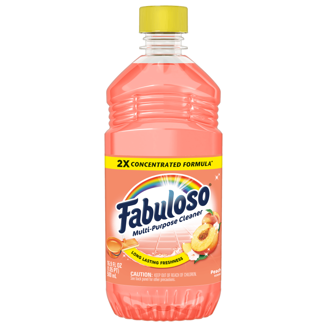 Fabuloso 2X Multi-Purpose Cleaner, No Rinse Floor Cleaner, Long-Lasting Freshness, Peach Scent, 16.9 fl oz