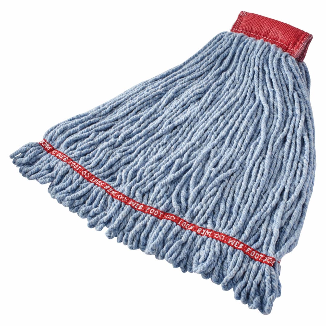 24 OZ Web Foot® Blend Shrinkless® Wet Mop, 5" Headband, Blue