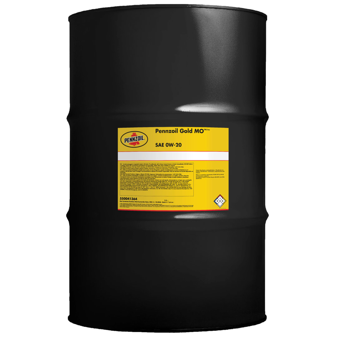 Pennzoil Gold 0W-20 Motor Oil, 55 Gallon Drum