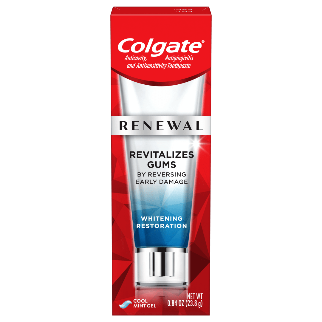 Colgate Renewal Gum Toothpaste, Whitening Restoration - Cool Mint Gel Formula (.84 ounce)