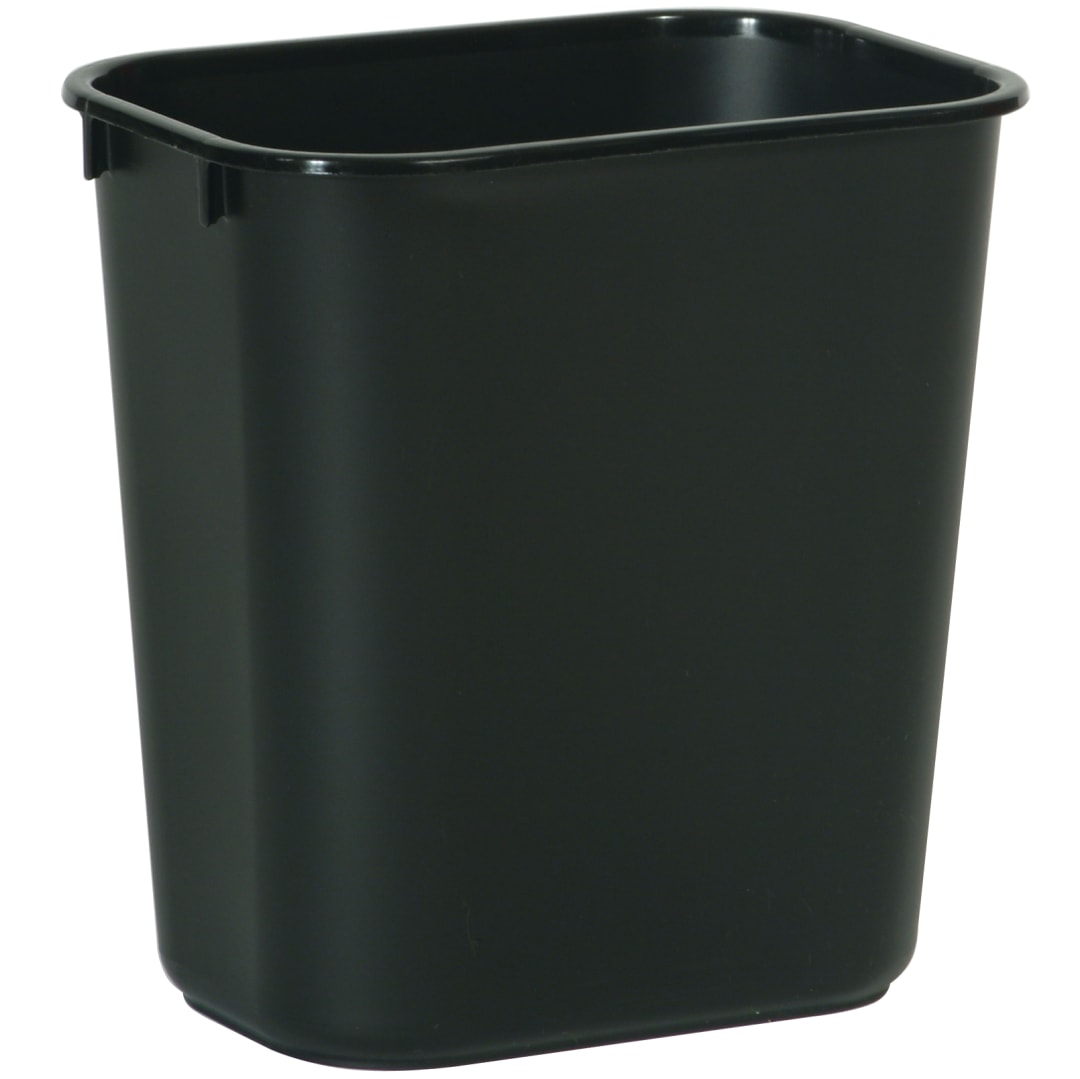 WASTEBASKET SMALL RECT 14QT/13L BLA