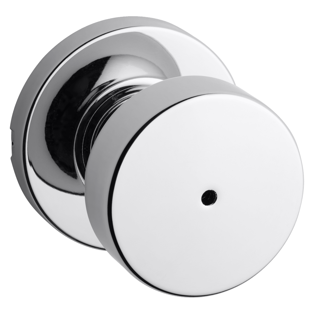 Pismo Round Bed/Bath Knob in Polished Chrome