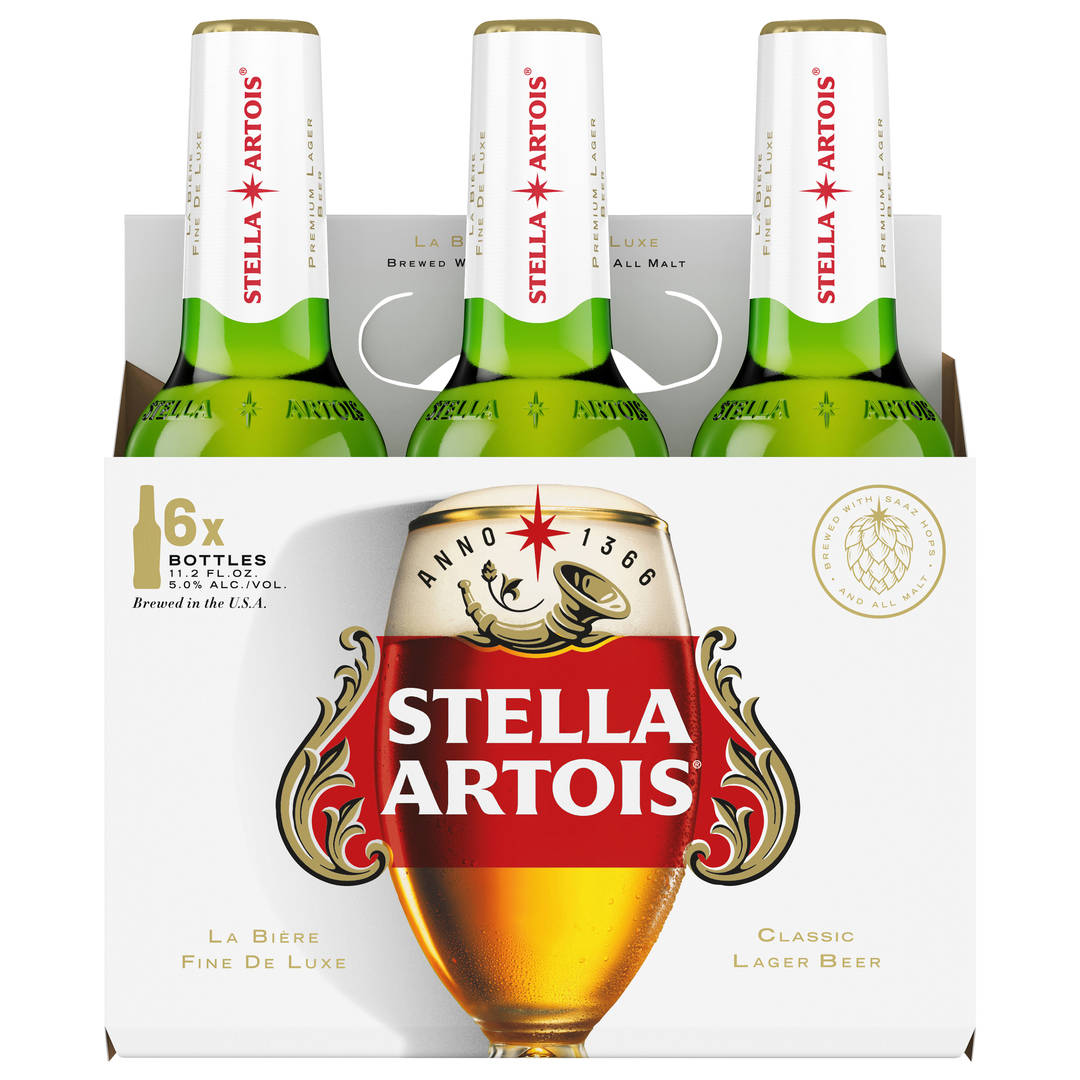 Stella Artois Premium Lager Beer 6 - 11.2 fl oz Bottles