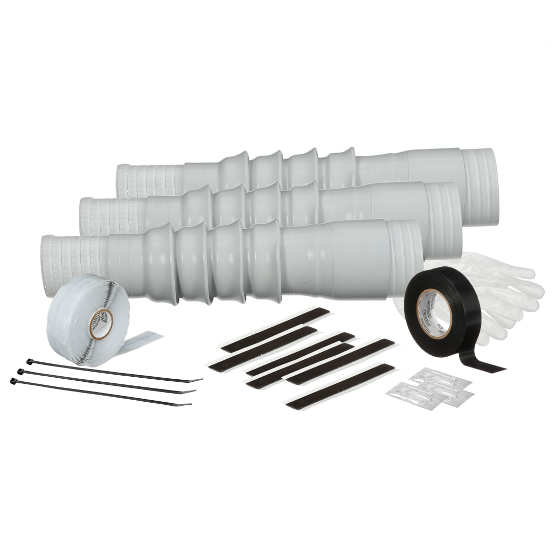3M™ Kaltschrumpf-Endverschlüsse, QT-II-J4X-CW-1, für 1/C-Kabel mit Kupferdrahtschirm, 4 Schirme, 3/Satz