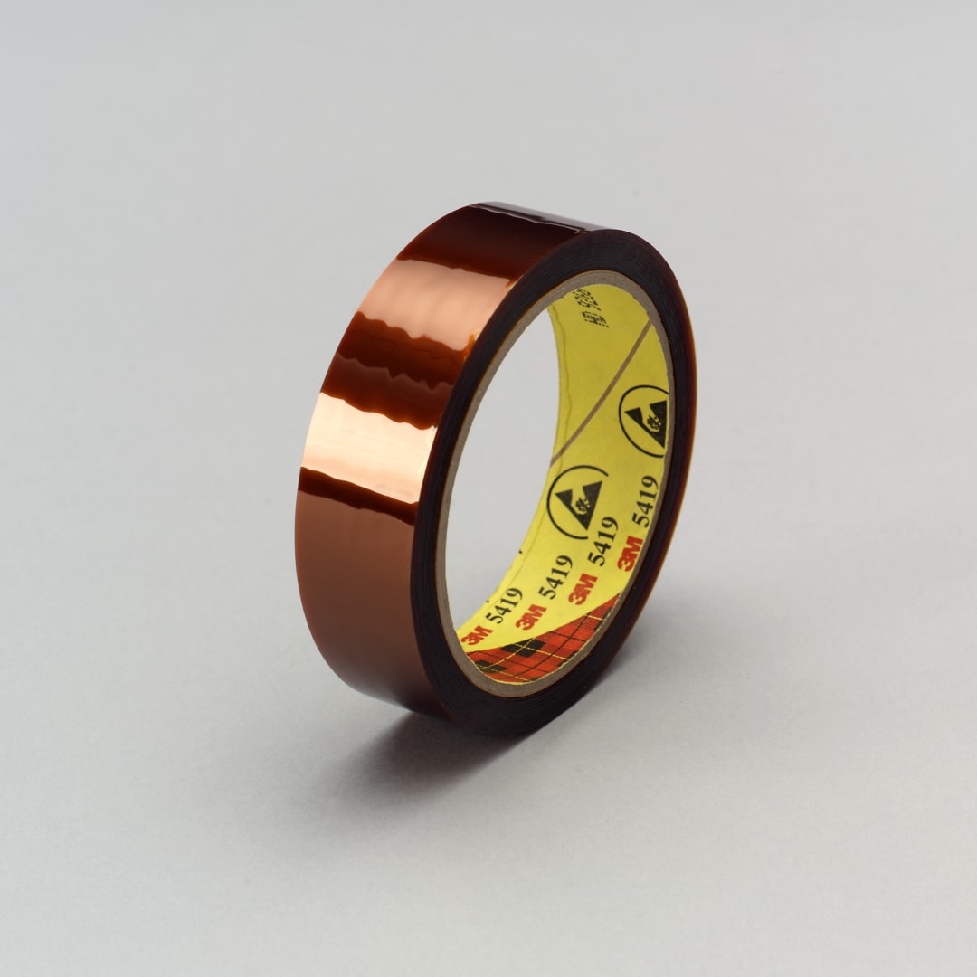 3M™ 5419 Hochtemperatur Polyimid-Klebeband, Braun, 609,6 mm x 33 m x 0,07 mm, 1 Rolle / Karton