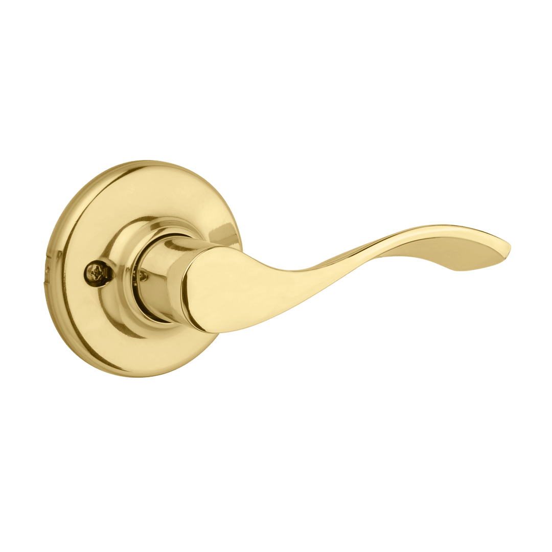 Balboa Half - Dummy Right Hand Wave Door Lever in Polished Brass