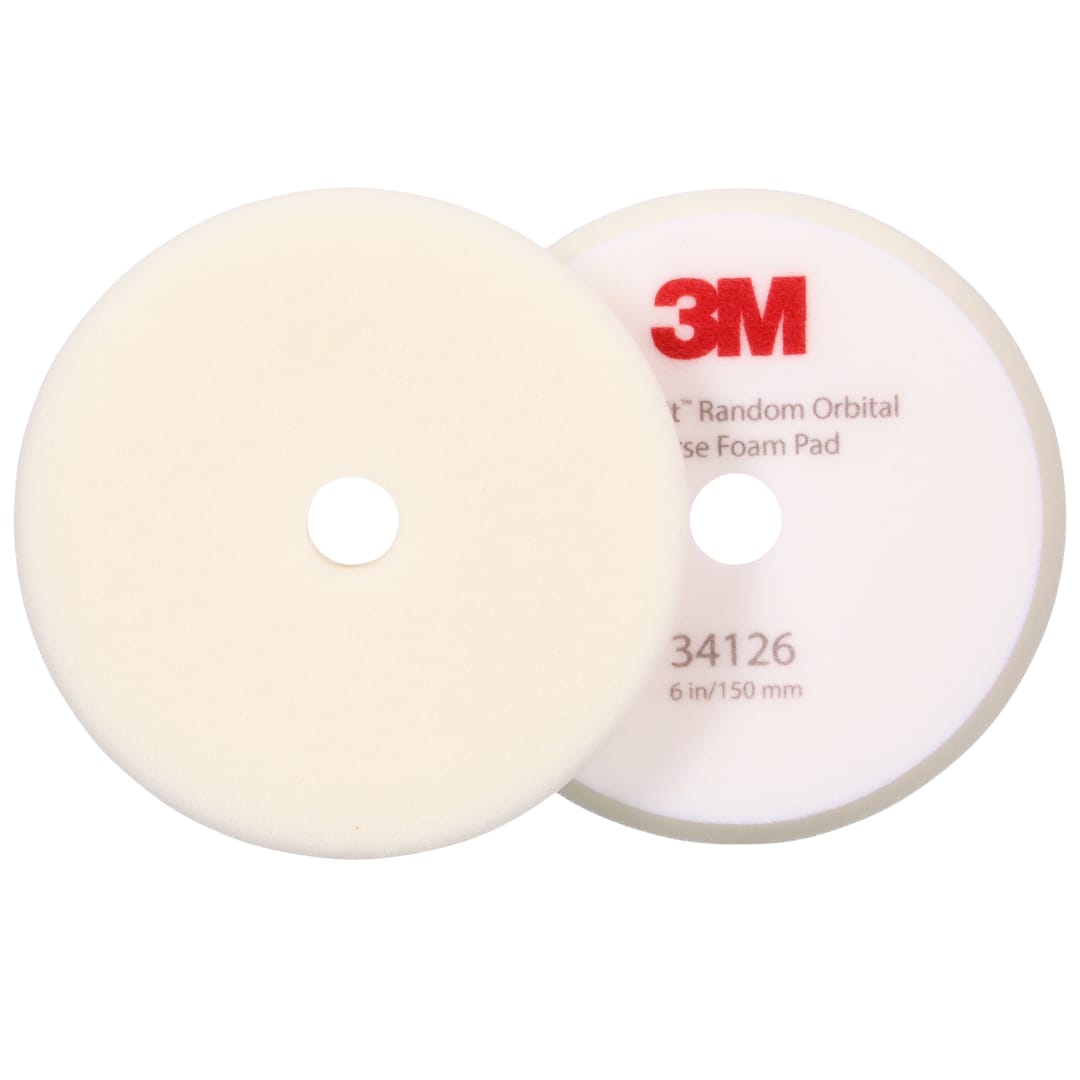 3M™ Perfect It™ Eksantrik Dairesel Köpük Pasta Süngeri, Kalın, Beyaz, 150 mm, 34126