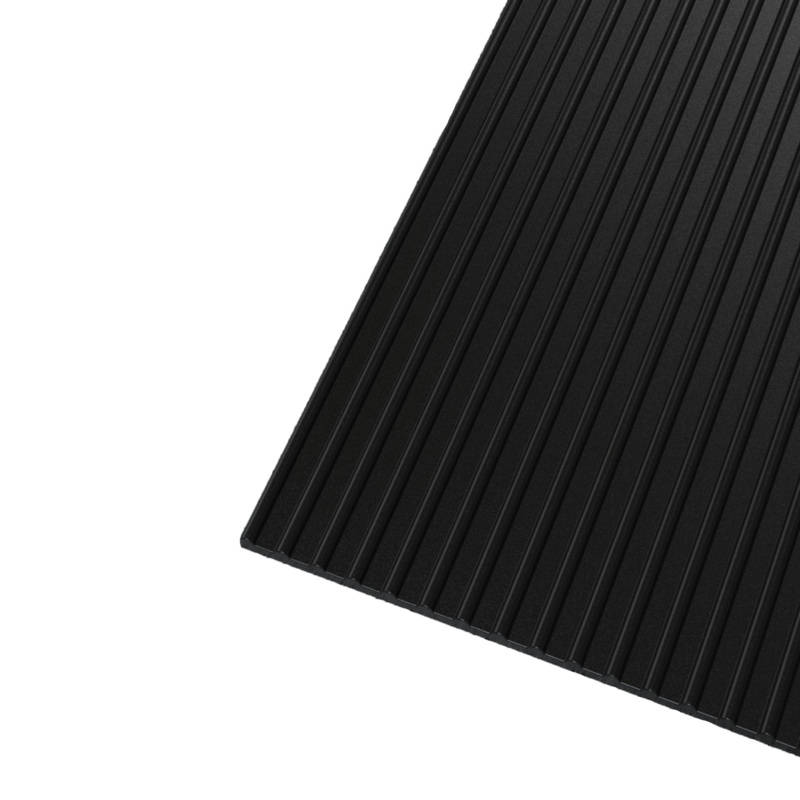 OBSOLETE WorkForce Vinyl Round Rib Commercial Grade Matting, 1/8" x 24" x 4', Black