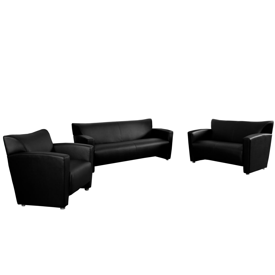 HERCULES Majesty Series Reception Set in Black LeatherSoft