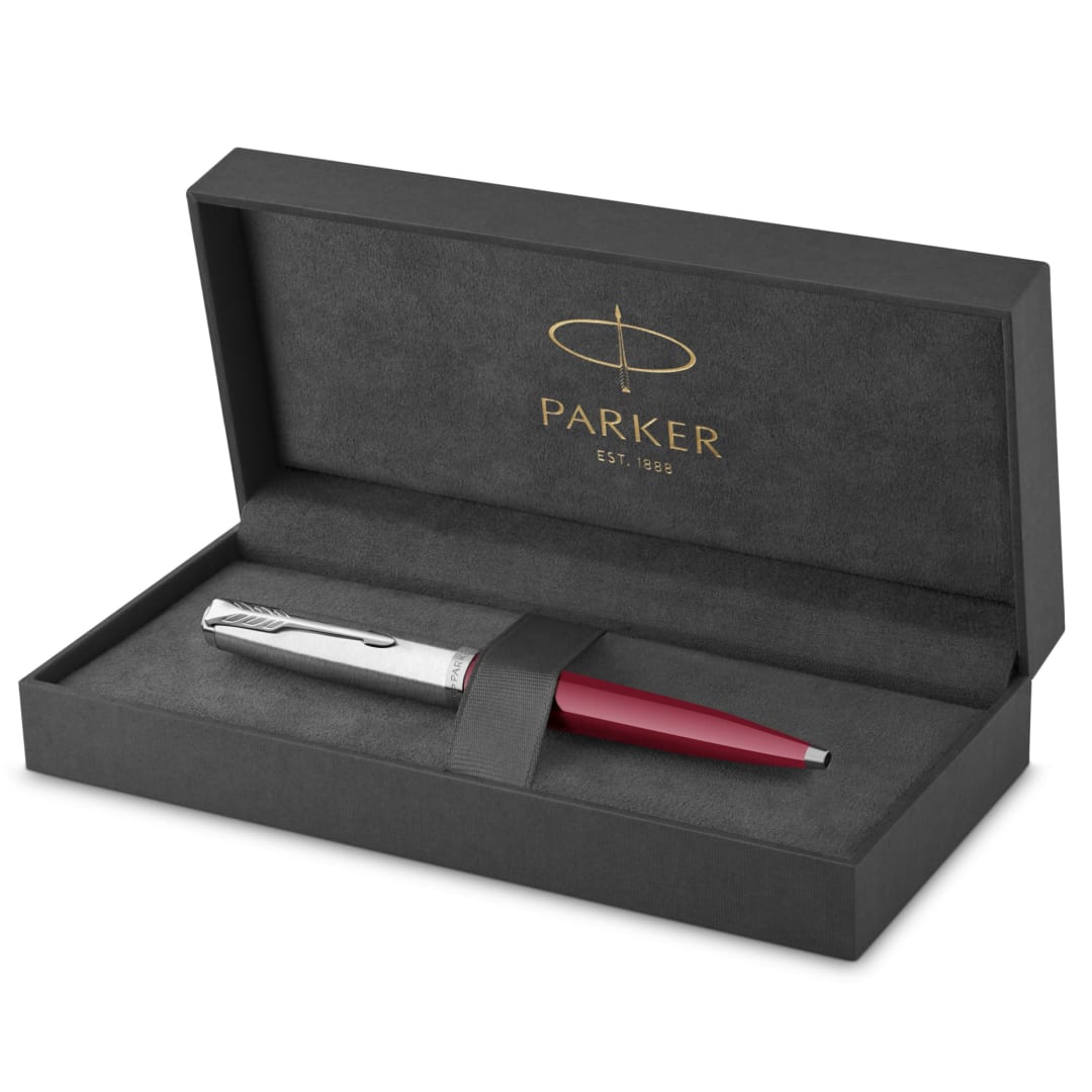 Parker 51 Ballpoint Pen, Burgundy Barrel with Chrome Trim, Medium Point, with Black Ink, Gift Box