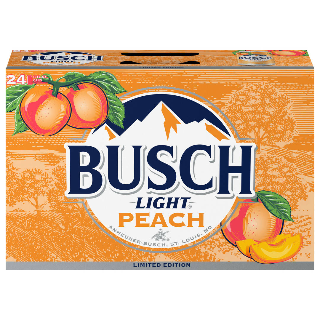 Busch Light Peach Beer 24 - 12 fl oz Cans