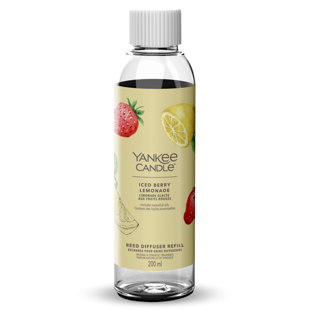 Yankee Candle® Signature Reed Diffuser Refill | Iced Berry Lemonade | 200ml | Up to 12 Weeks of Fragrance | Perfect Gifts for Women