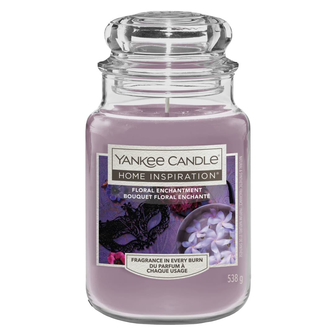 Yankee Candle Home Inspiration Scented Candle | Floral Enchantment Large Jar Candle | Burn Time: up to 150 Hours | Perfect Gifts for Women