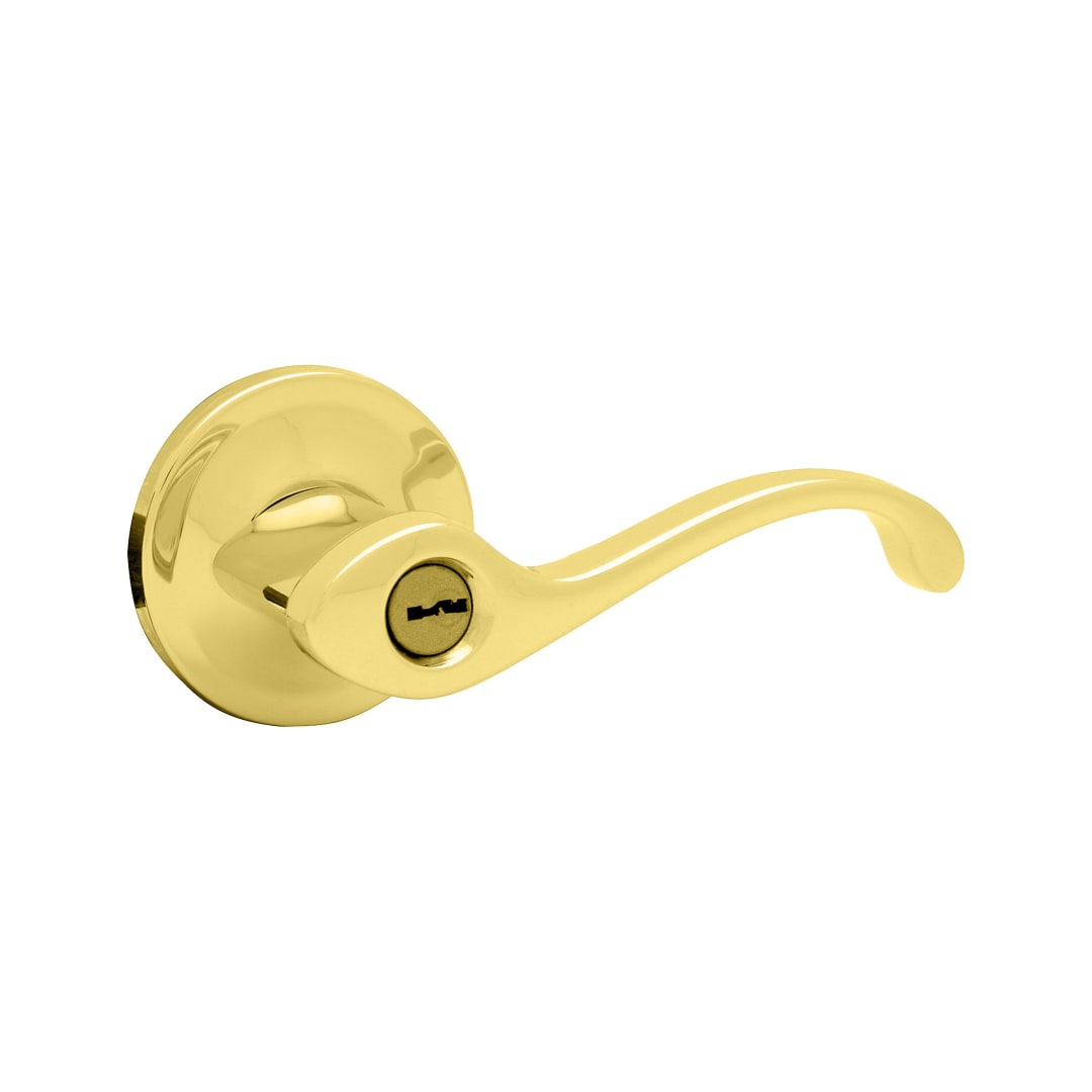 Commonwealth Keyed Entry Lever in Polished Brass