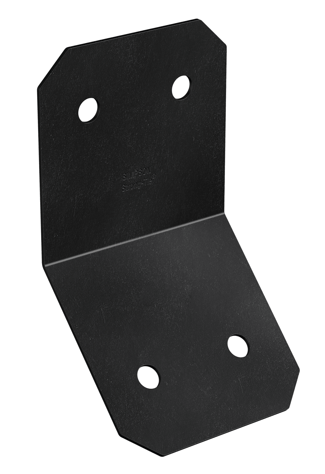 Simpson Strong-Tie APVKB45-6 Outdoor Accents® Avant Collection™ ZMAX®, Black Powder-Coated Knee Brace Connector for 6x (Pack of 8)