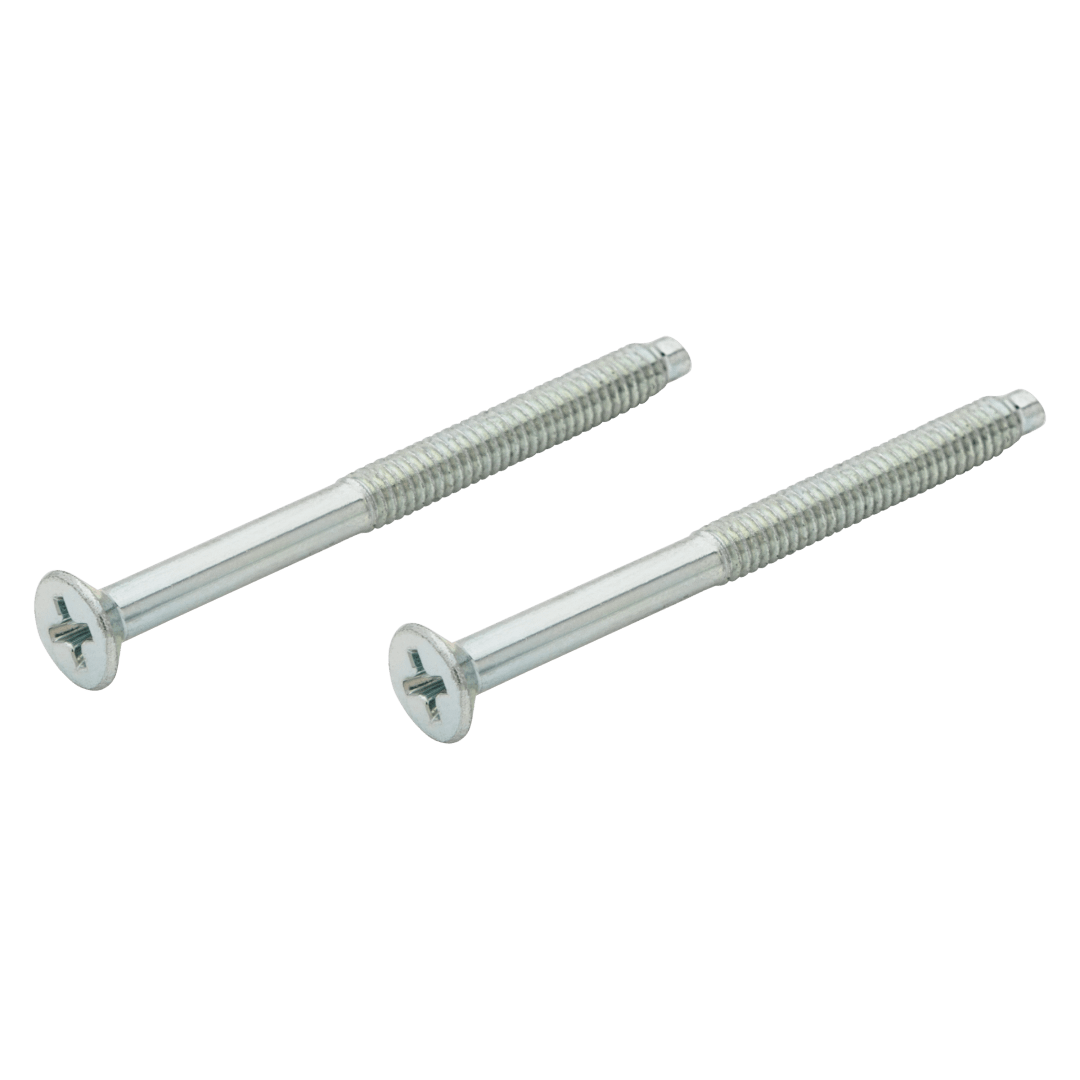 Thick Door Flat Head Screws for Lever in Polished Chrome or Satin Chrome Finish