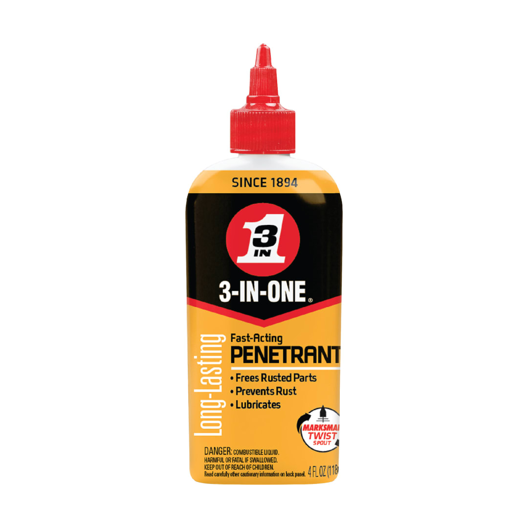 3-IN-ONE 4 fl oz Penetrant Drip Oil, Fast-Acting, Rust Inhibitor for Bolts & Threads, Farm Equipment